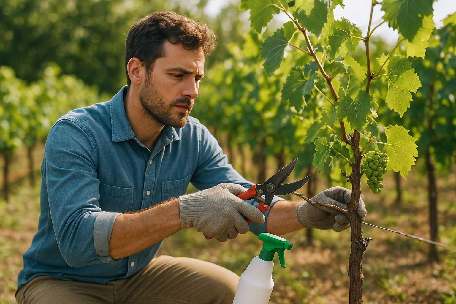 Szőlő gondozása – metszés, permetezés, termésnövelés