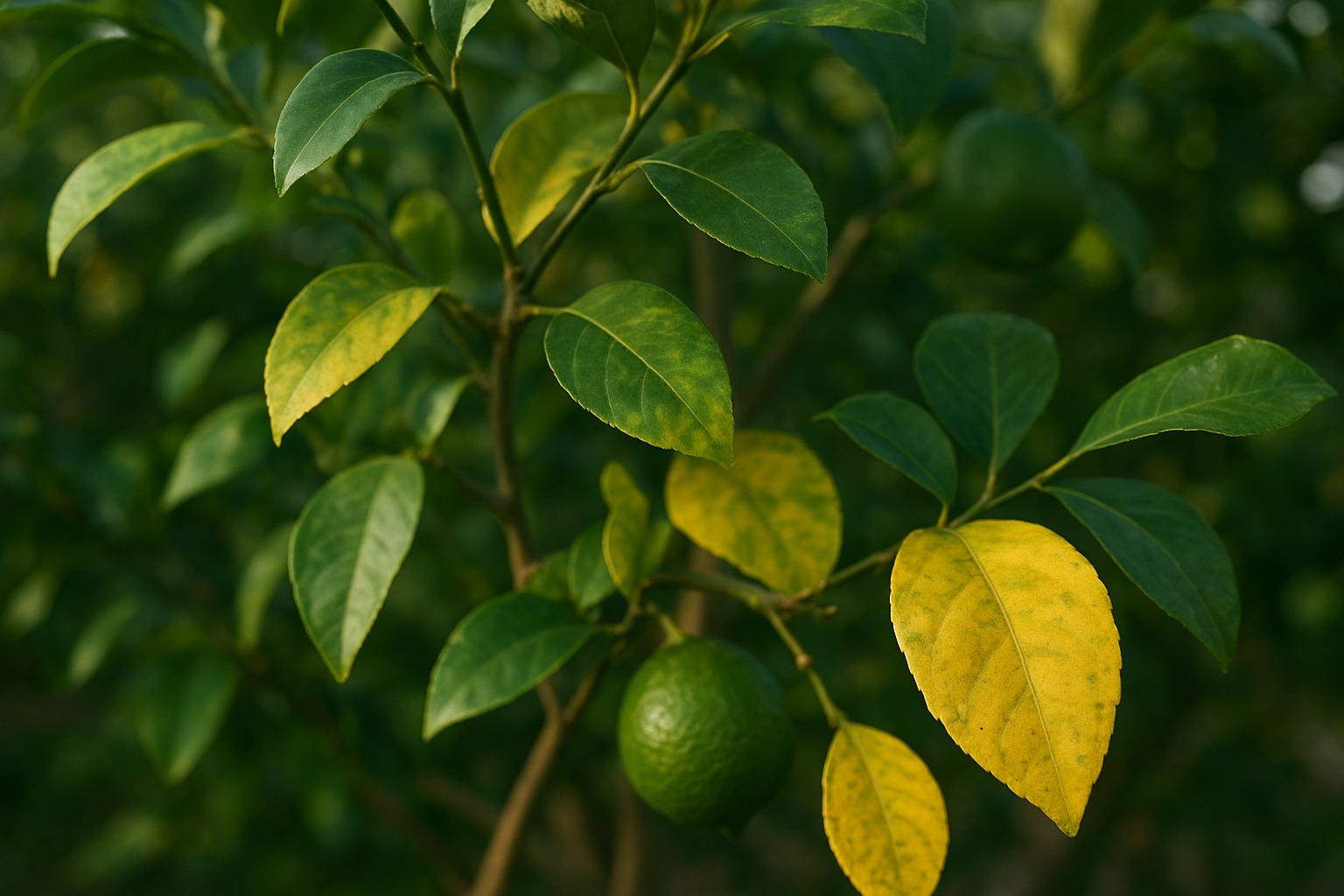 Citromfa sárguló levelek – okok és megoldások