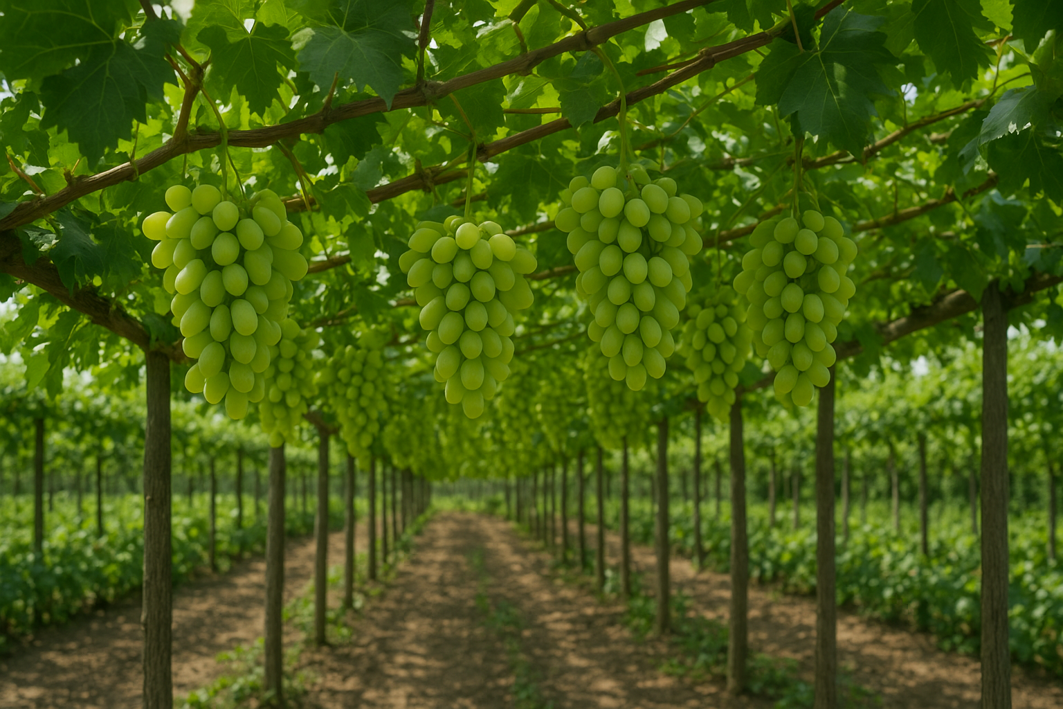 Thompson seedless szőlő termesztése pergolán – látványos megoldás