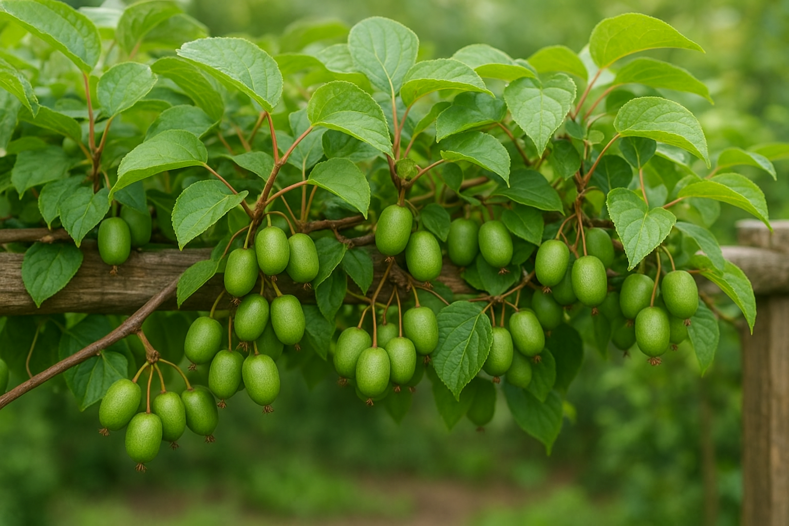 Mini kiwi termesztése lugason – látványos megoldás