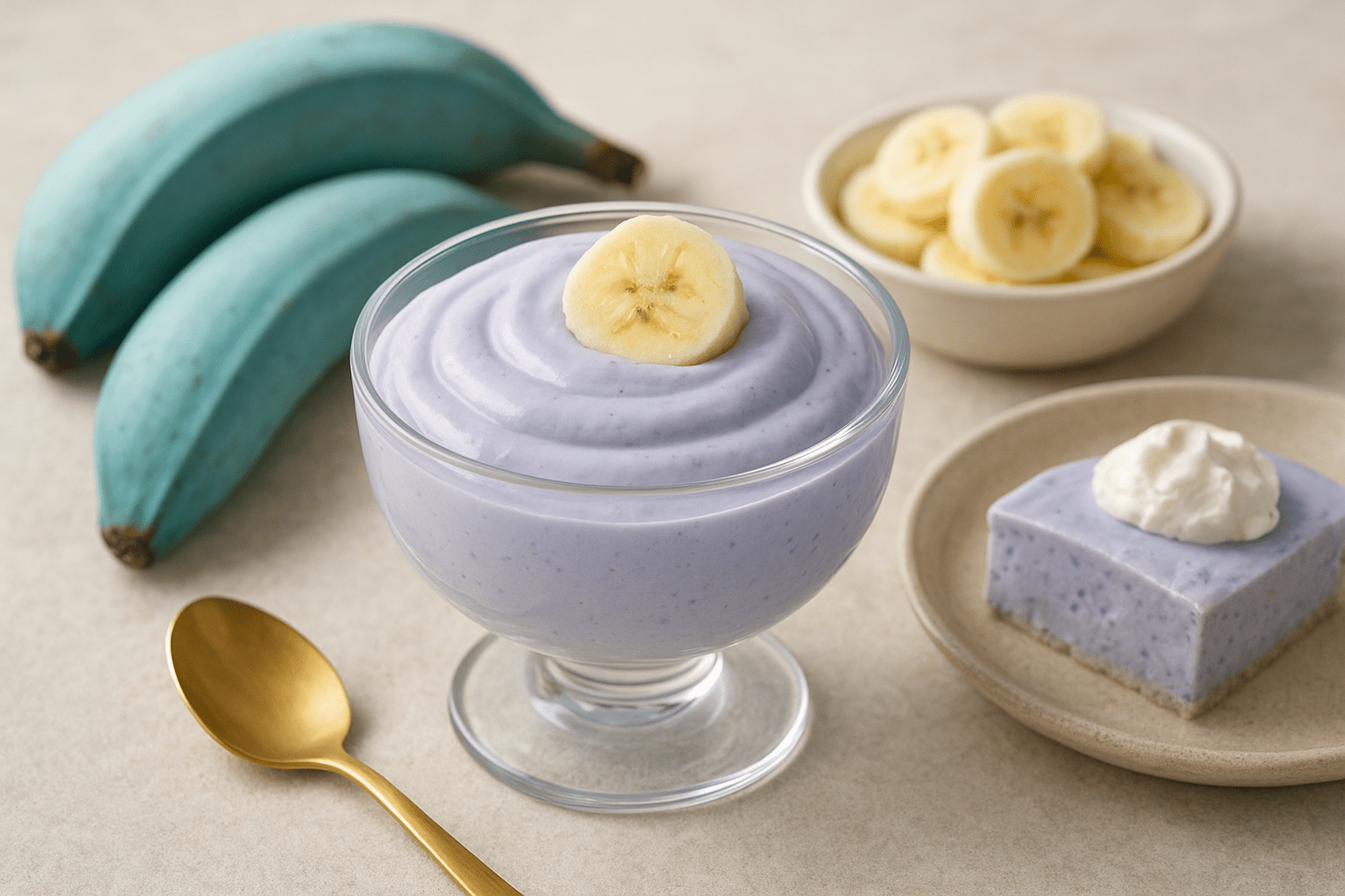Blue java banán felhasználása – krémes desszertek