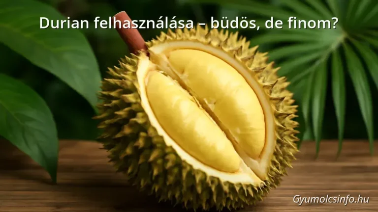 Durian fruit showing spiky shell and creamy yellow flesh inside